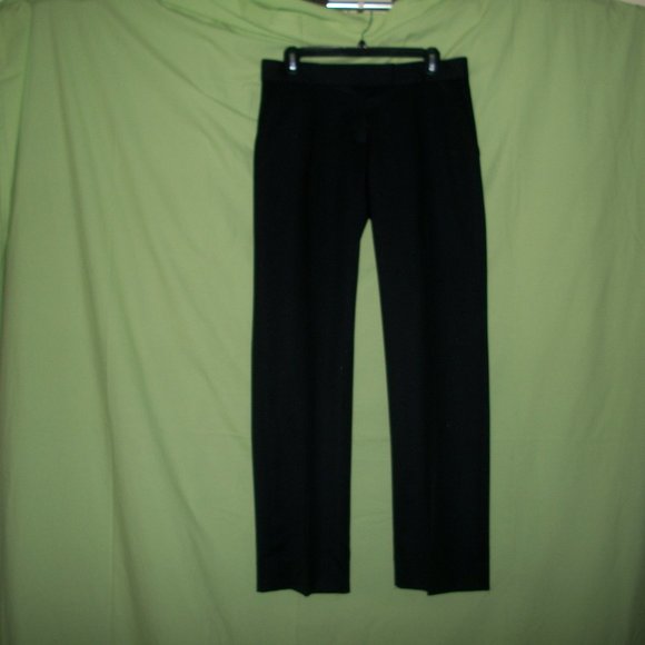 Stella McCartney Black 100% Wool Straight Leg Pants